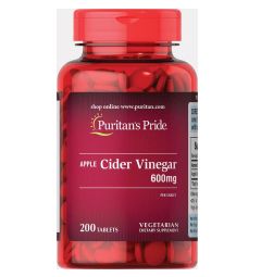 Viên uống giảm cân giấm táo Puritan's Pride Apple Cider Vinegar 480 mg 200 viên