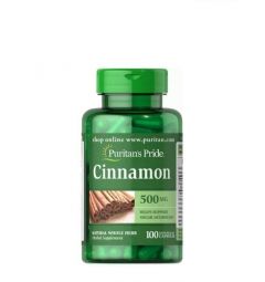 Viên uống hỗ trợ đường huyết từ quế Puritan’s Pride Cinnamon 500mg 100 Capsules