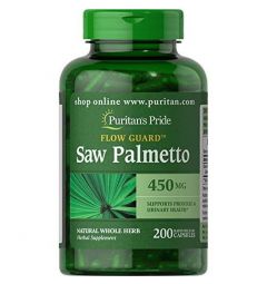 Viên uống hỗ trợ đường tiết niệu và tuyến tiền liệt Puritan’s Pride Saw Palmetto 450 mg 200 viên