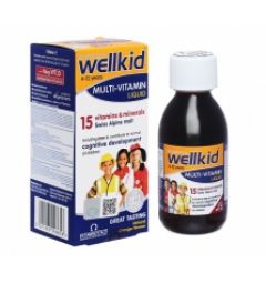 Siro Vitabiotics WellKid Multi-Vitamin Liquid hỗ trợ tăng đề kháng cho bé chai 150ml