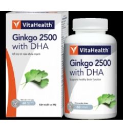 Thực phẩm bảo vệ sức khỏe VitaHealth Ginkgo 2500 with DHA ( 60 viên) 