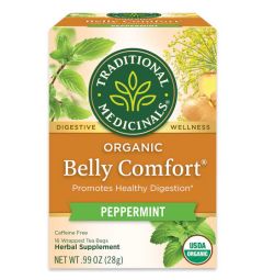 Traditional Medicinals, Organic Belly Comfort Peppermint promotes healthy digestion , 16 Wrapped Tea Bags