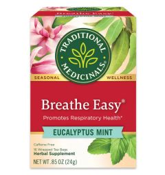 Traditional Medicinals, Organic Breathe Easy Eucalyptus mint , 16 Wrapped Tea Bags