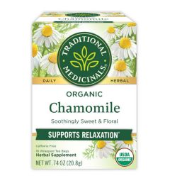 Traditional Medicinals, Organic Chamomile Supports Relaxatoin , 16 Wrapped Tea Bags