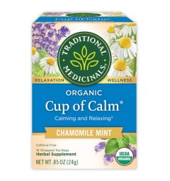 Traditional Medicinals, Organic cup of calm Chamomile mint , 16 Wrapped Tea Bags