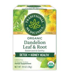 Traditional Medicinals, Organic Dandetion leaf & Root detox+Kidney health , 16 Wrapped Tea Bags