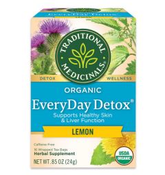 Traditional Medicinals, Organic Everyday Detox Lemon supports healthy liver function , 16 Wrapped Tea Bags