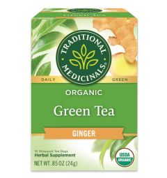 Traditional Medicinals, Organic green tea ginger 16 Wrapped Tea Bags