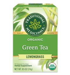 Traditional Medicinals, Organic green tea lemongrass , 16 Wrapped Tea Bags