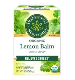 Traditional Medicinals, Organic Lemin Balm Light & Citrusy Relieves Stress, 16 Wrapped Tea Bags