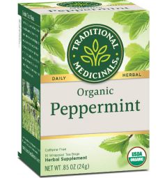 Traditional Medicinals, Organic peppermint Tea, Valerian, 16 Wrapped Tea Bags