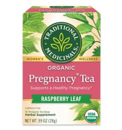 Traditional Medicinals, Organic Pregnancy tea raspberry leaf , 16 Wrapped Tea Bags