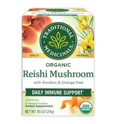 Traditional Medicinals, Organic Reishi Mushroom daily immune support , 16 Wrapped Tea Bags