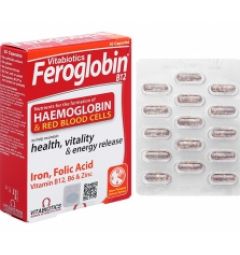 Vitabiotics Feroglobin B12 hỗ trợ tăng khả năng tạo máu hộp 30 viên