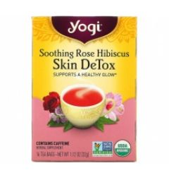 Yogi Tea, Skin DeTox, Soothing Rose Hibiscus, 16 Tea Bags, 1.12 oz (32 g)