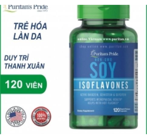 Bổ sung nội tiết tố nữ Puritan’s Pride Soy Isoflavones 120 viên