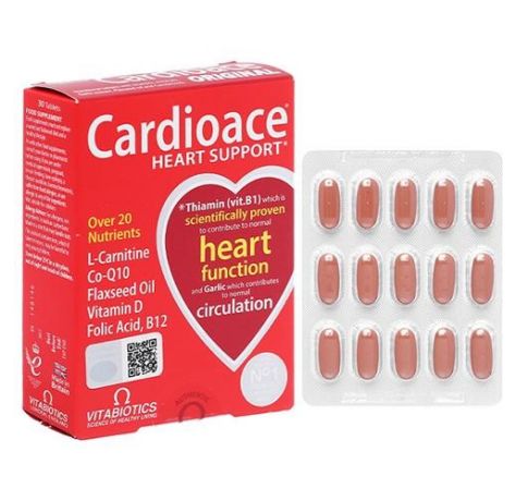 Vitabiotics Cardioace hỗ trợ tim mạch hộp 30 viên