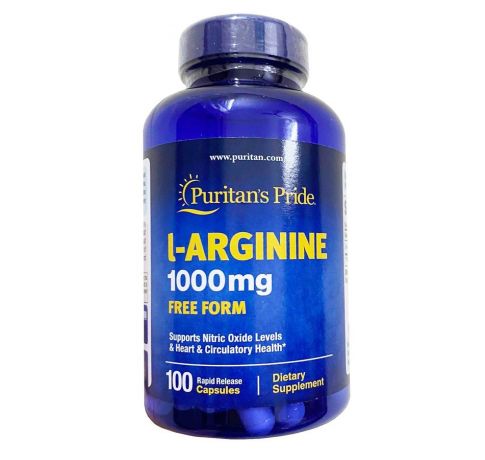 Viên uống hỗ trợ chức năng gan Puritan's Pride L-Arginine 1000mg 100 viên của Mỹ