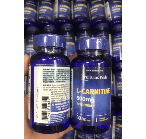 Viên uống giảm cân Puritan’s Pride L-Carnitine 500mg 60 viên