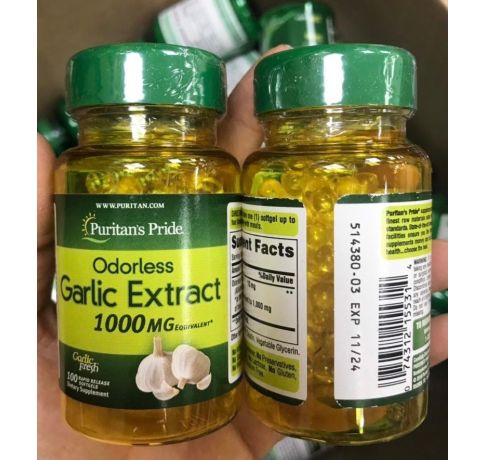 Dầu Tỏi Puritan's Pride Garlic Oil 1000mg 100 Viên