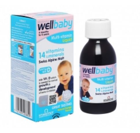 Siro Vitabiotics Wellbaby bổ sung vitamin cho bé chai 150ml