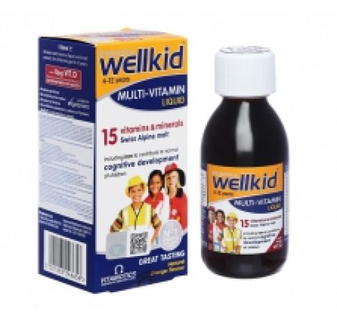 Siro Vitabiotics WellKid Multi-Vitamin Liquid hỗ trợ tăng đề kháng cho bé chai 150ml