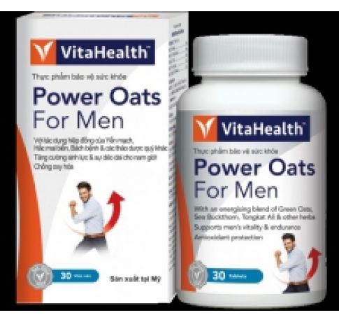 Thực phẩm bảo vệ sức khỏe VitaHealth Power Oats For Men (30 viên)