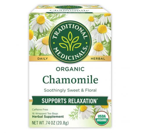 Traditional Medicinals, Organic Chamomile Supports Relaxatoin , 16 Wrapped Tea Bags