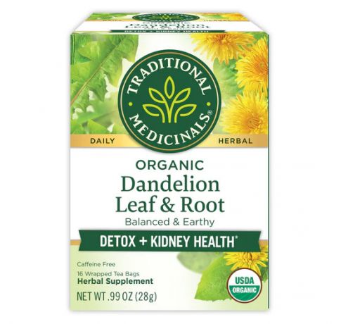 Traditional Medicinals, Organic Dandetion leaf & Root detox+Kidney health , 16 Wrapped Tea Bags