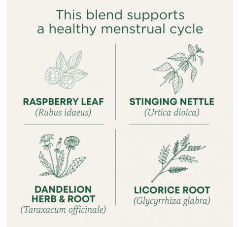 Traditional Medicinals, Organic Healthy cycle Raspberry Leaf SP & healthy menstrual Cycle , 16 Wrapped Tea Bags