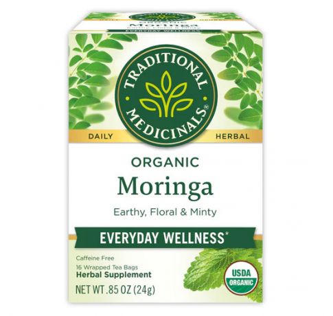 Traditional Medicinals, Organic moringa everyday wellness , 16 Wrapped Tea Bags