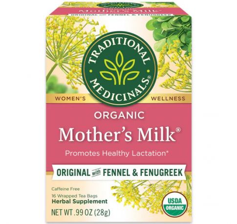 Traditional Medicinals, Organic Mother's Milk fennel& fenugreek Promotes healthy lactation , 16 Wrapped Tea Bags