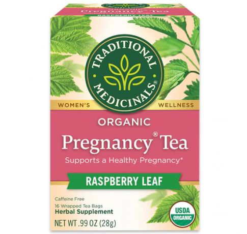 Traditional Medicinals, Organic Pregnancy tea raspberry leaf , 16 Wrapped Tea Bags