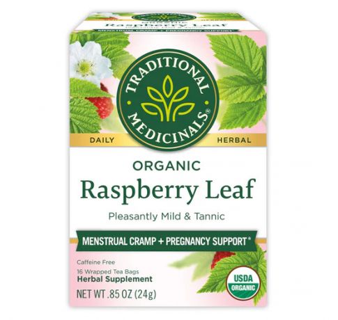 Traditional Medicinals, Organic Raspberry Leaf menstrual cramp+pregnancy support , 16 Wrapped Tea Bags