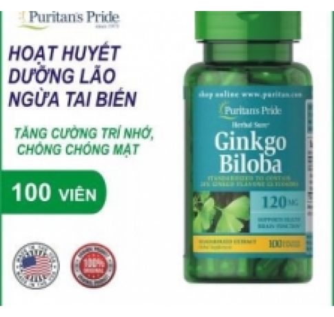 Viên uống Ginkgo Biloba 120mg Puritan's Pride 100 viên